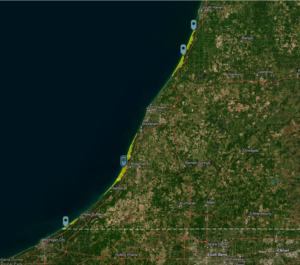 EGLE Dunes southwest Michigan Map